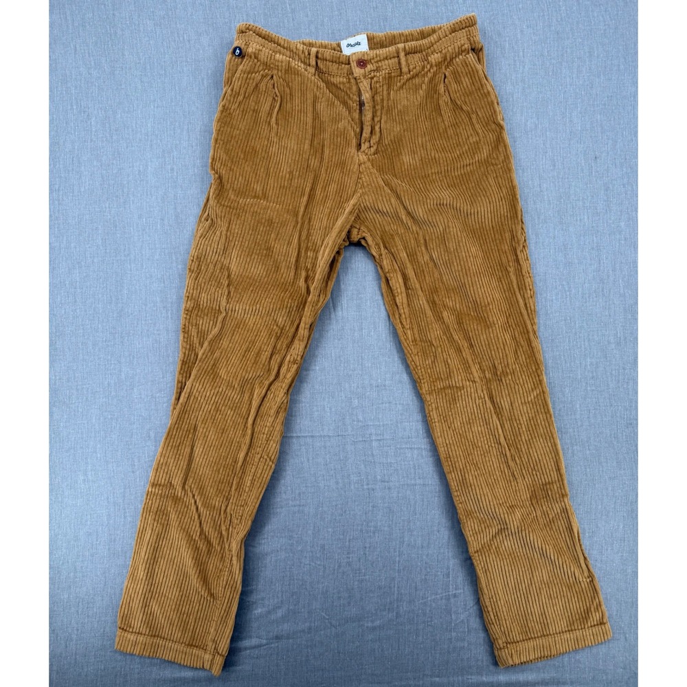 Brava Fabrics Mens Organic Cotton Corduroy Pants BrownSize 36 Wide Wale Trousers